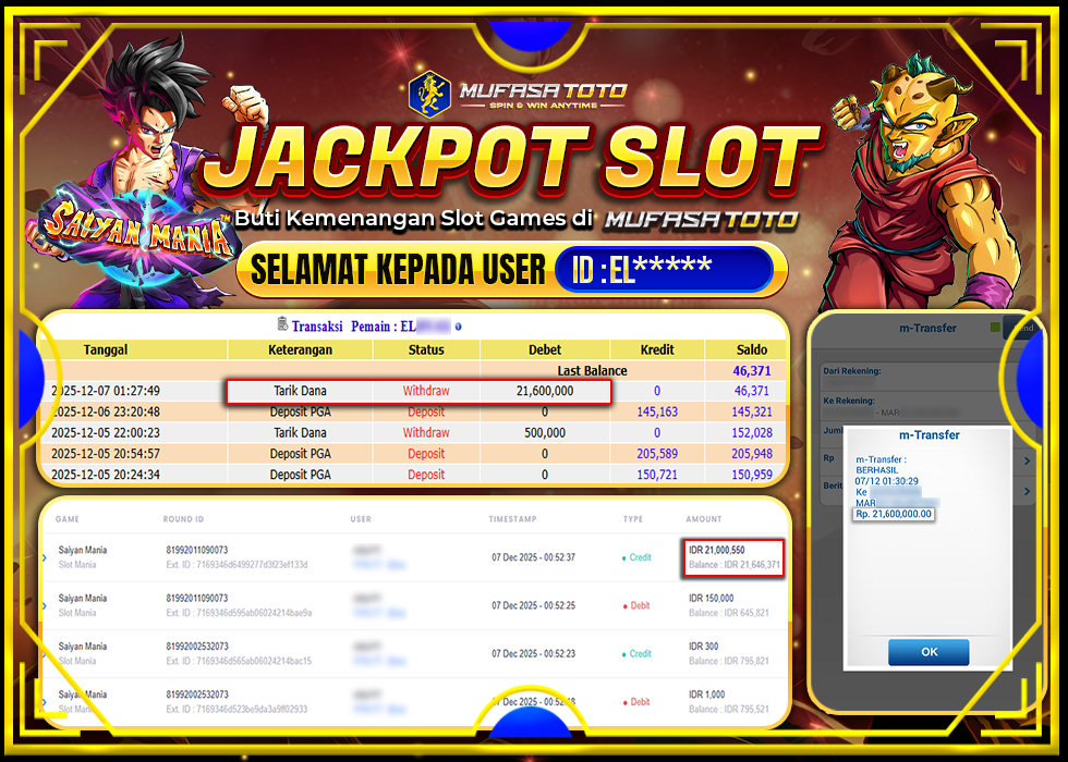 MUFASATOTO JACKPOT PRAGMATICPLAY Rp.21.600.000|LUNAS